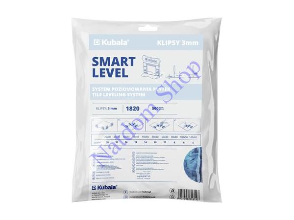 Kubala Lapszintező klipsz 3 mm, 500 db Kubala Lapszintező klipsz 3 mm, 500 db